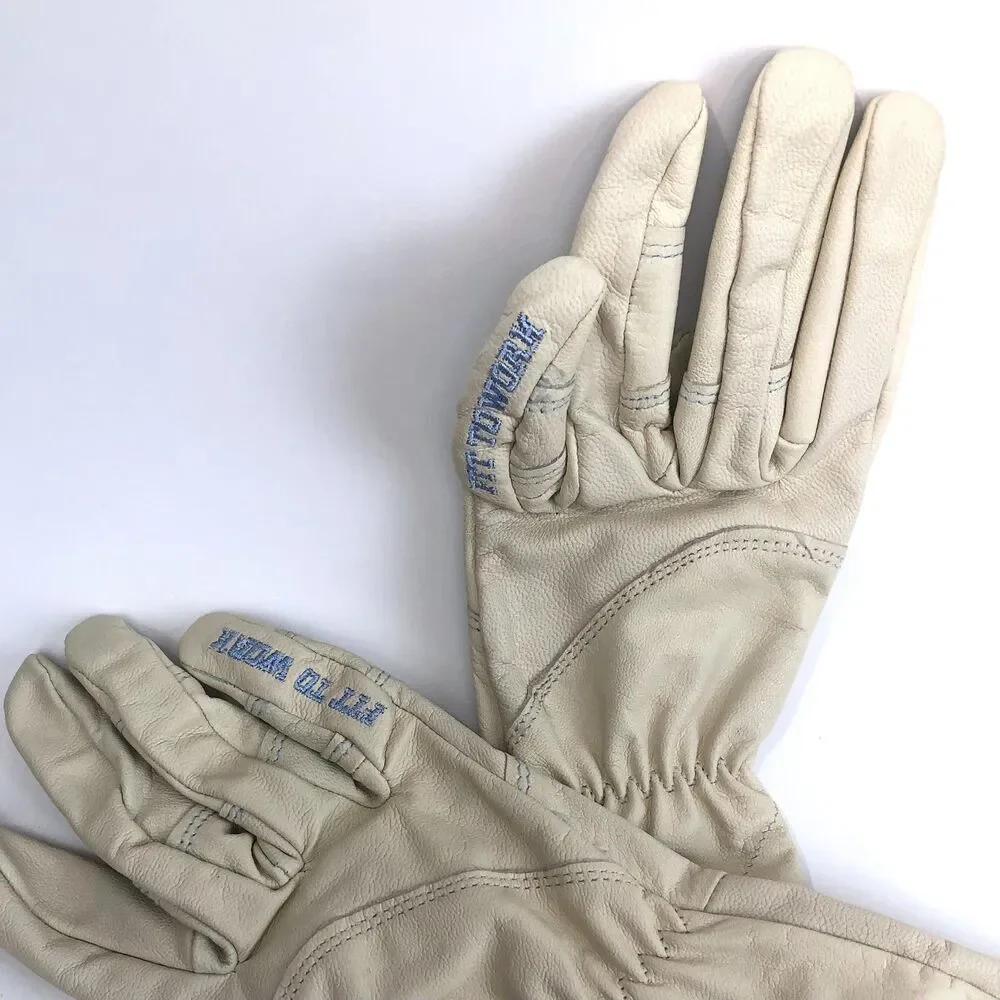 StoneBreaker Leather Rose Gloves Goatskin Sz S Gauntlet 'Fit to Work' Patented